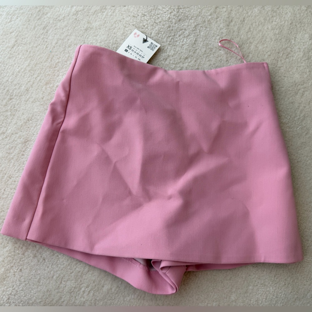BNWT Zara Light Pink Skort Skirt Shorts